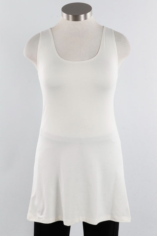 Longer High/Scoop Tank - Cream
