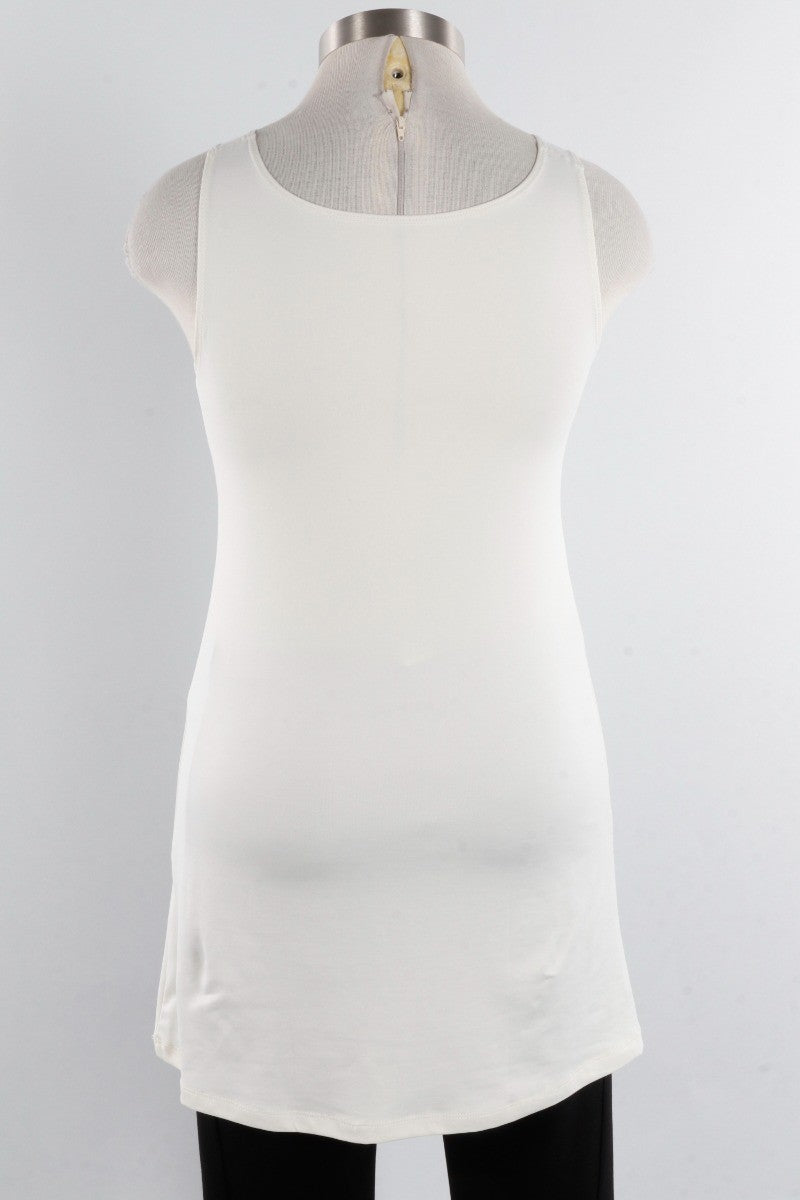 Longer High/Scoop Tank - Cream