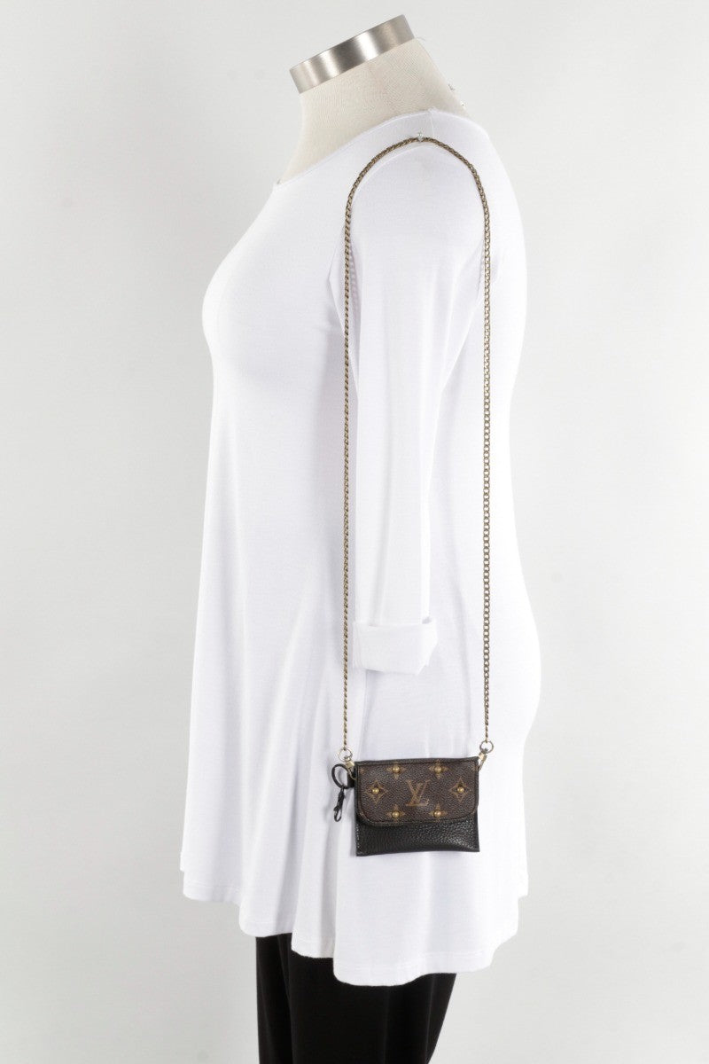 Mini Jeni Crossbody - Black & Brown