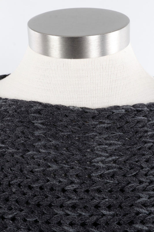Open Weave Sweater - Anthracite
