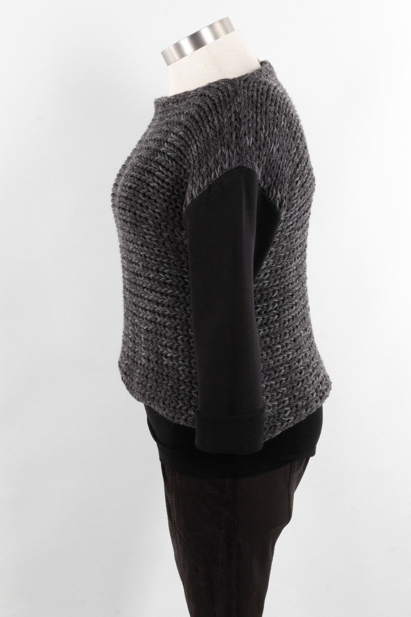 Open Weave Sweater - Anthracite
