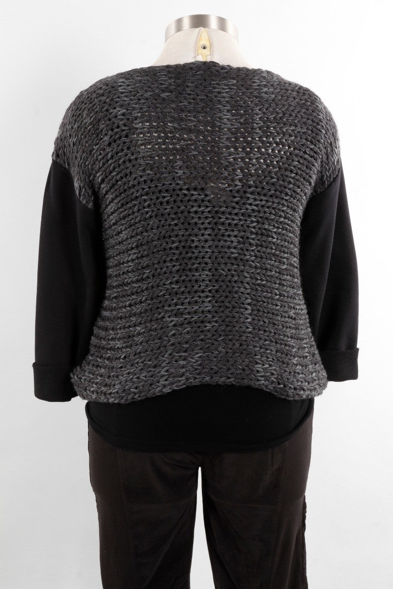 Open Weave Sweater - Anthracite
