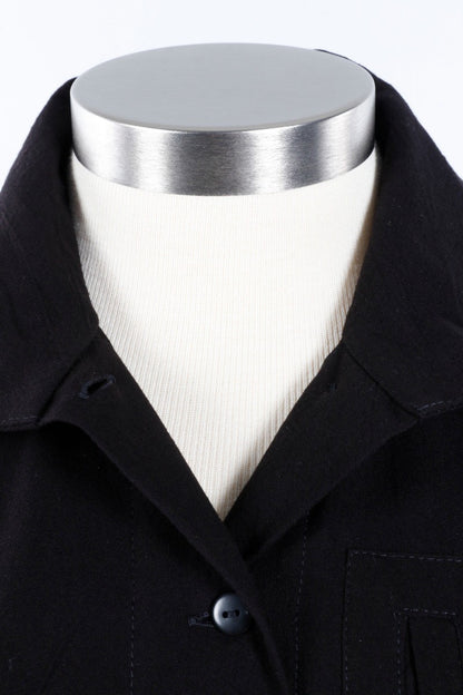 Hi Collar Shirt - Black