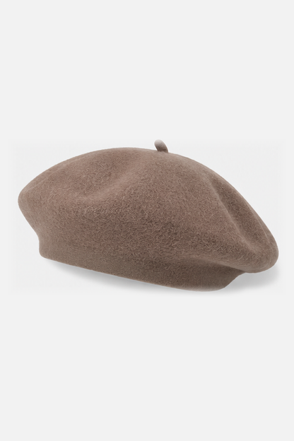Classic Wool Beret - Brown