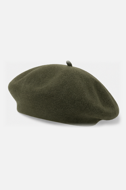 Classic Wool Beret - Olive