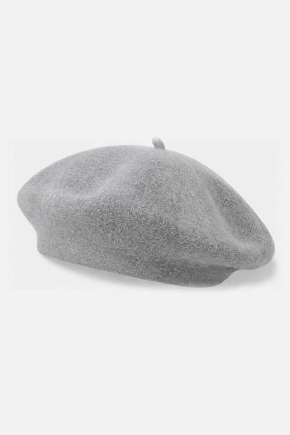 Classic Wool Beret - Grey