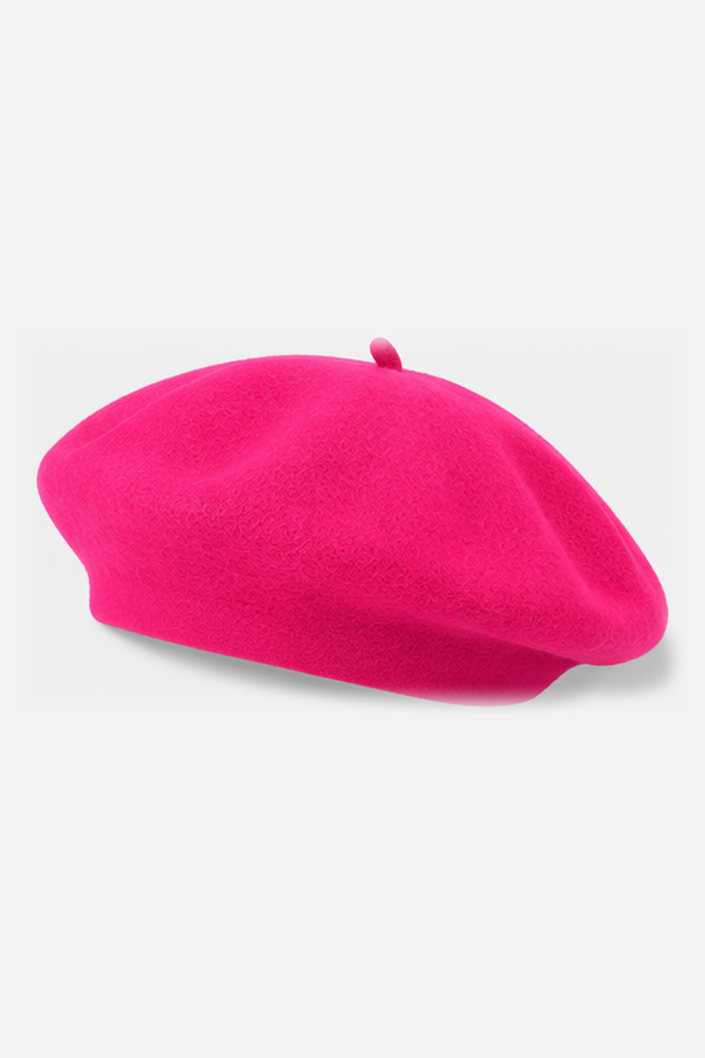 Classic Wool Beret - Fuchsia