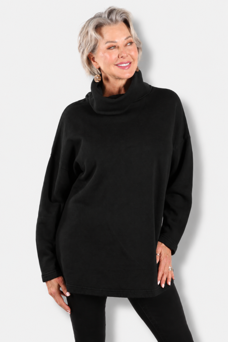 Helga Tunic - Black Fleece 