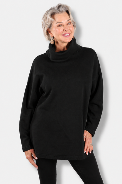 Helga Tunic - Black Fleece 