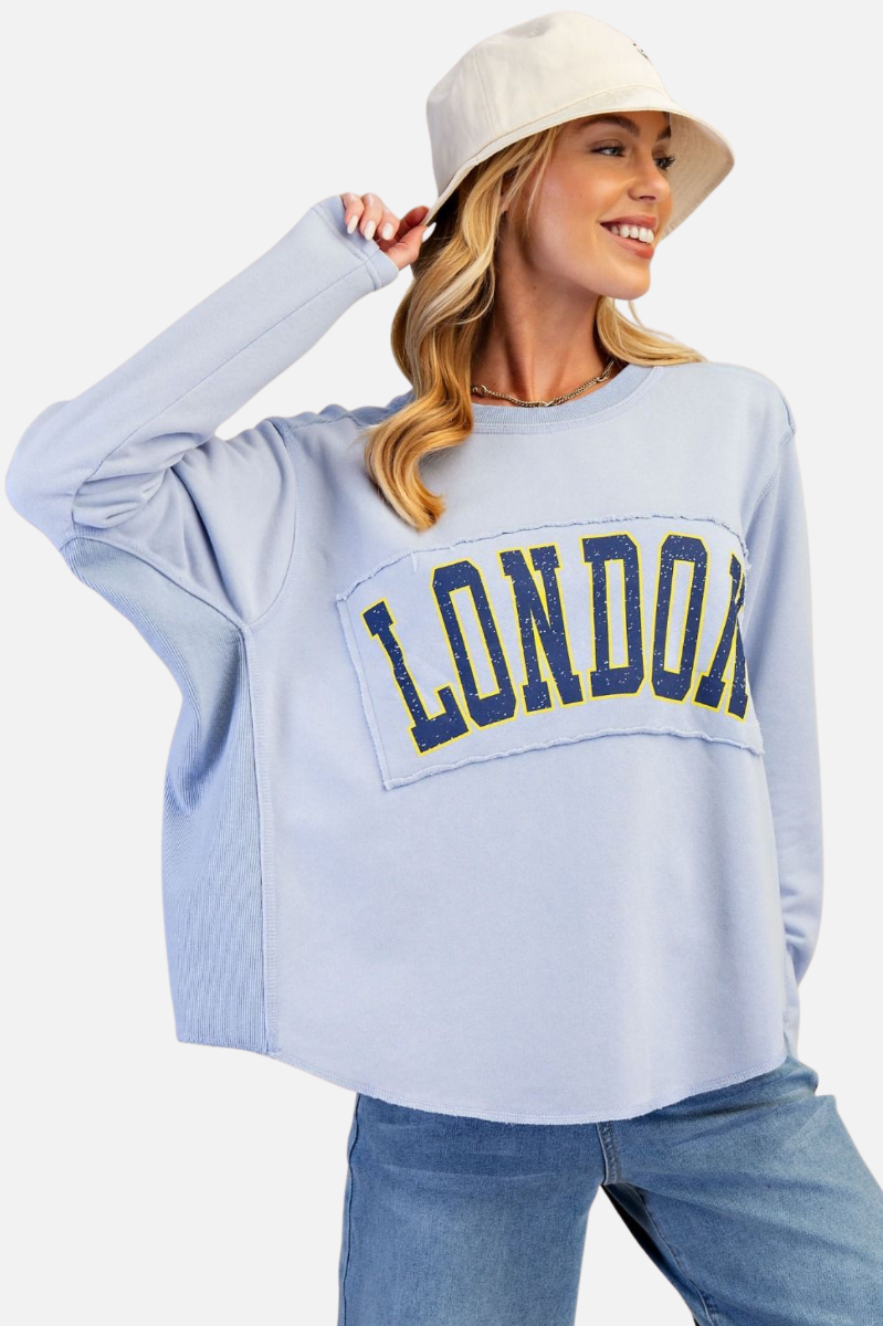 Terry Pullover - Peri Blue