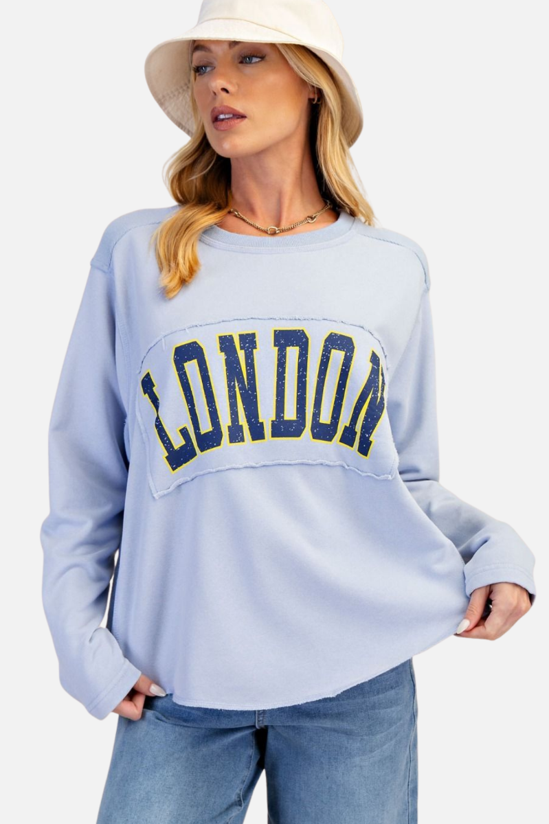 Terry Pullover - Peri Blue