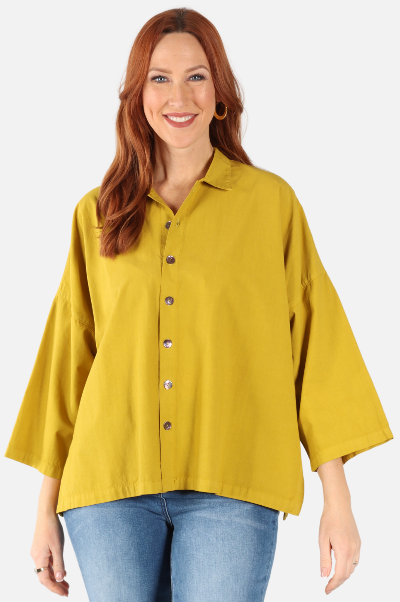 Big Shirt - Mustard Green