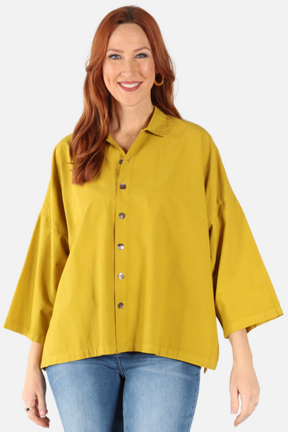 Big Shirt - Mustard Green