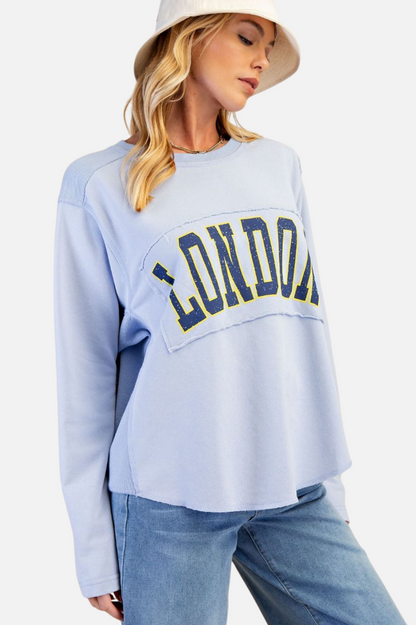 Terry Pullover - Peri Blue