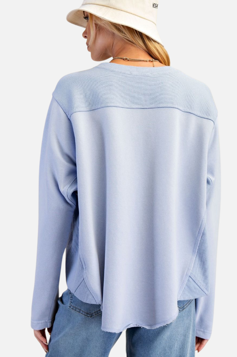 Terry Pullover - Peri Blue