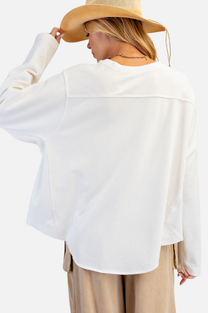 Terry Pullover - White