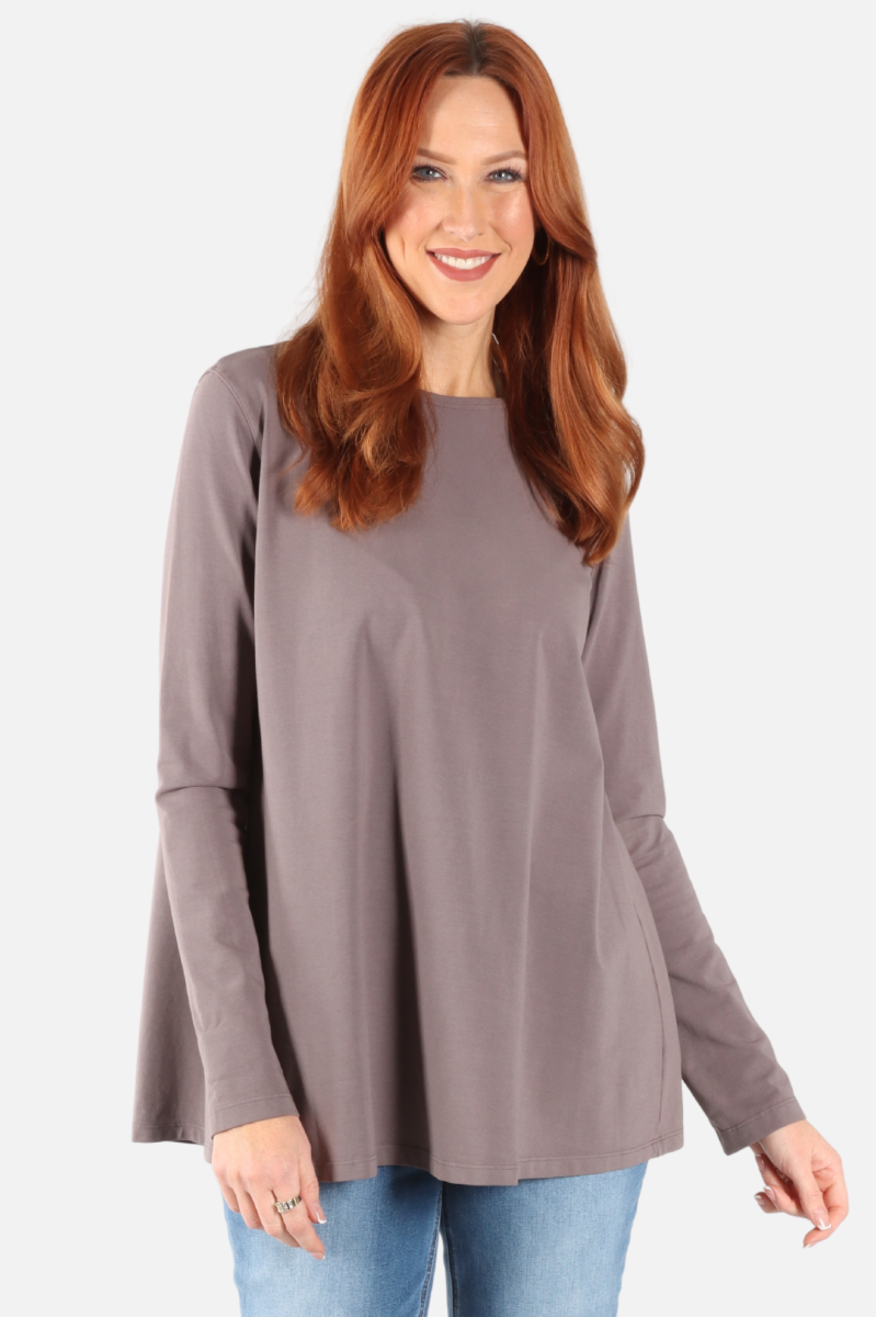 Stretch Knit A-Line Tunic - Eiffel Tower