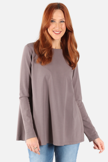 Stretch Knit A-Line Tunic - Eiffel Tower