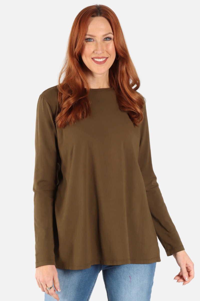Stretch Knit A-Line Tunic - African