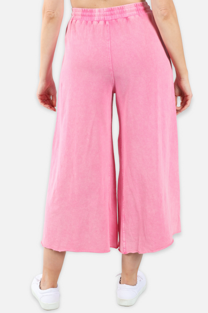 Raw Edge Terry Pant - Barbie Pink
