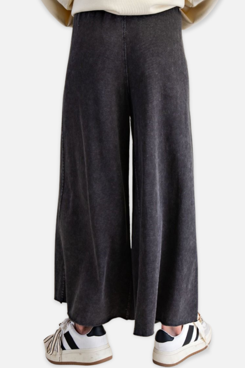 Raw Edge Terry Pant - Black