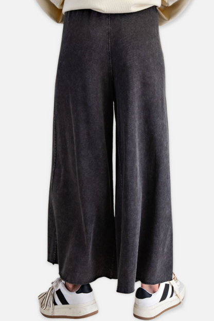 Raw Edge Terry Pant - Black