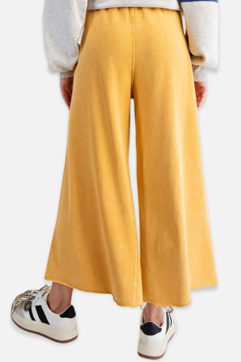 Raw Edge Terry Pant - Mustard