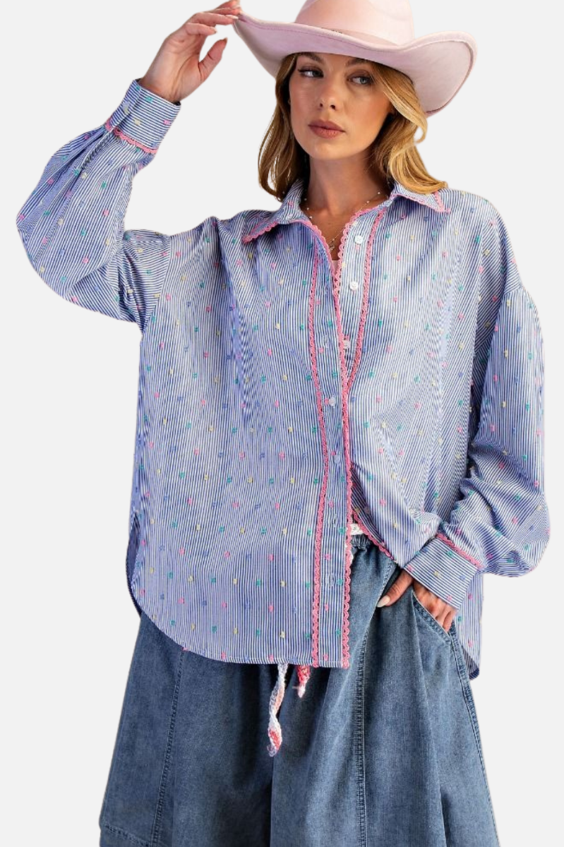 Candy Dot Shirt - Blue
