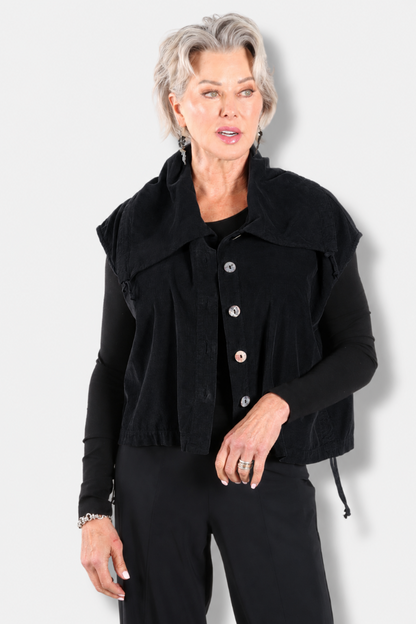 Irene Vest - Black Corduroy