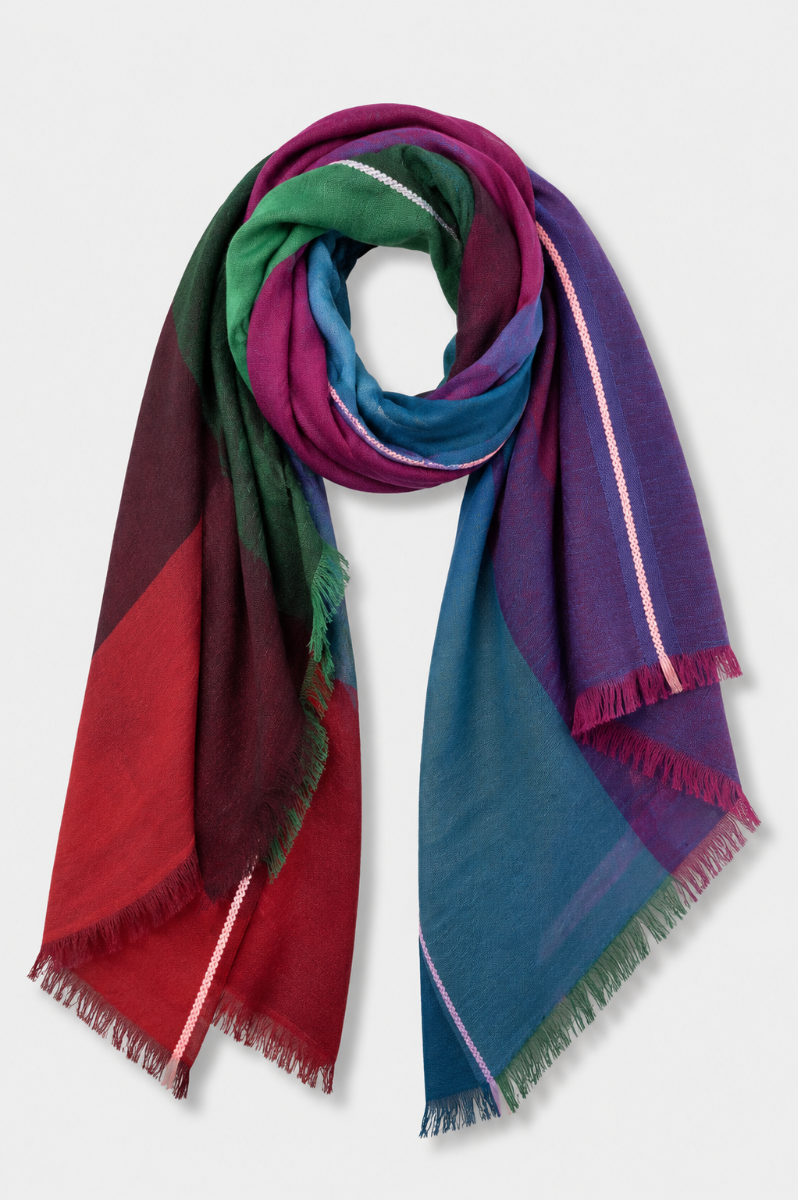 Geoffrey Plaid Scarf - Multi Color 
