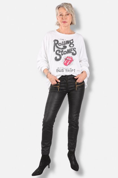 Rolling Stones Fleece Pullover - White