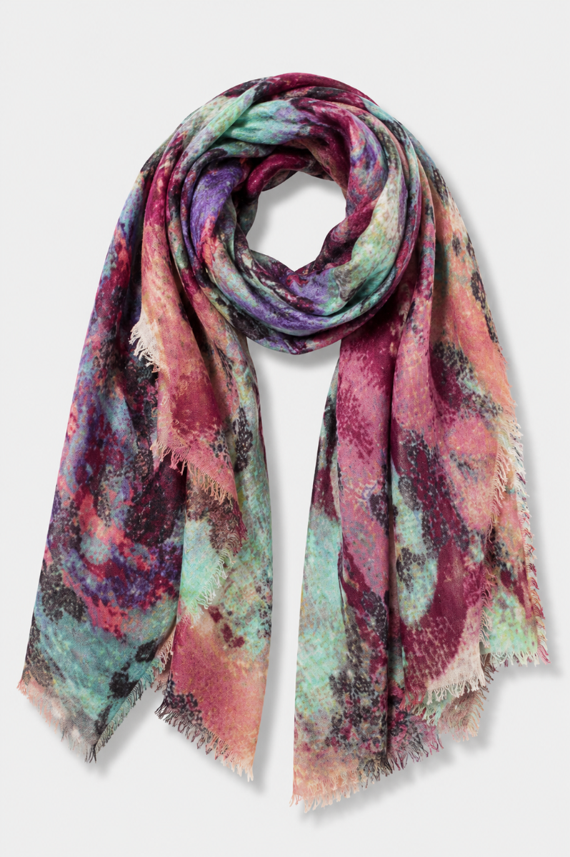 Dorthea Abstract Floral Scarf
