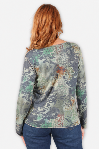 Reversible Mixed Print Top - Multi