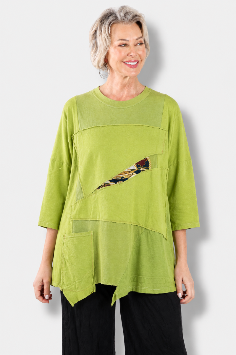 Triangle Tee - Lime Green #2