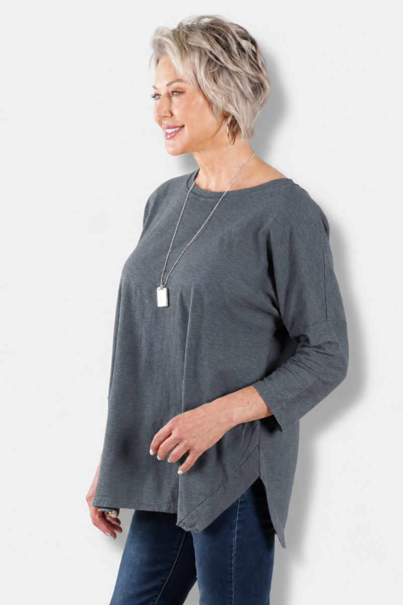Osize Boxy Top - Iron
