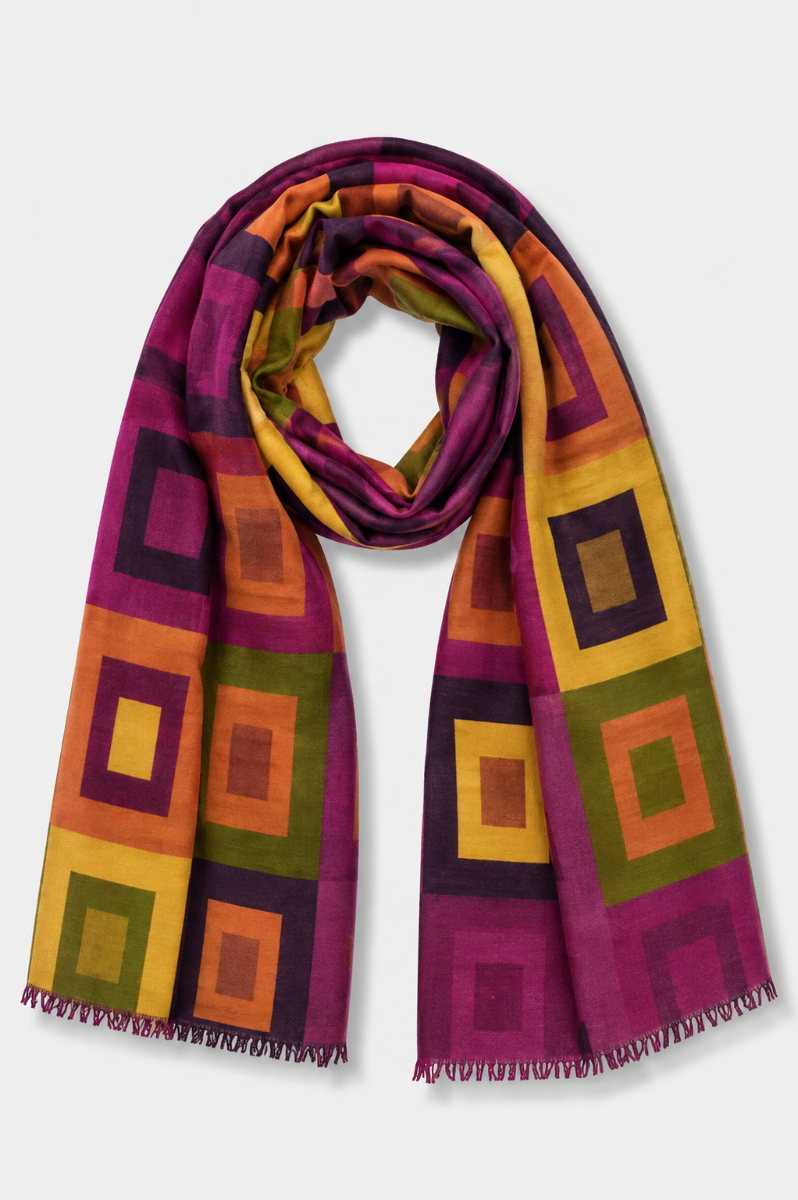 Grammy Colorblock Scarf - Purple