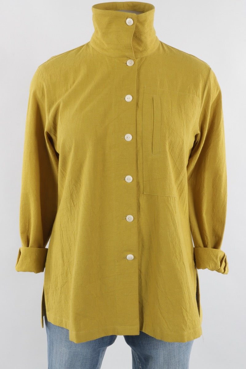 Hi Collar Big Shirt Plus - Verdi