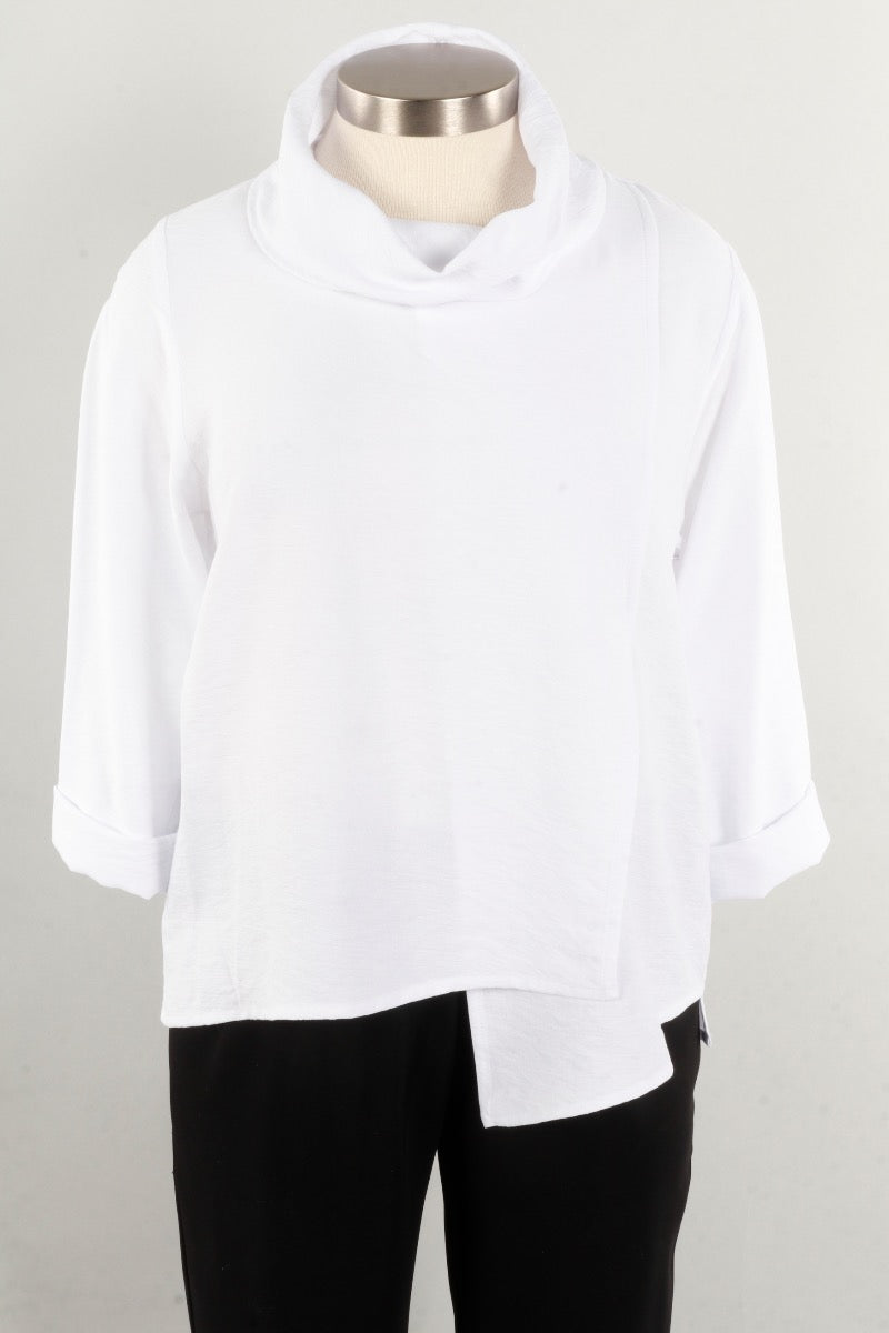 Cowl Neck Top - White