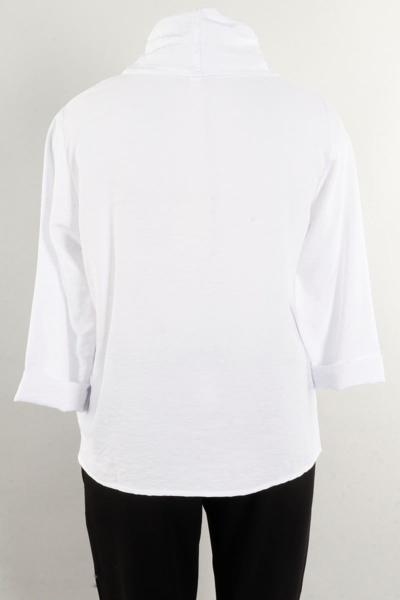 Cowl Neck Top - White