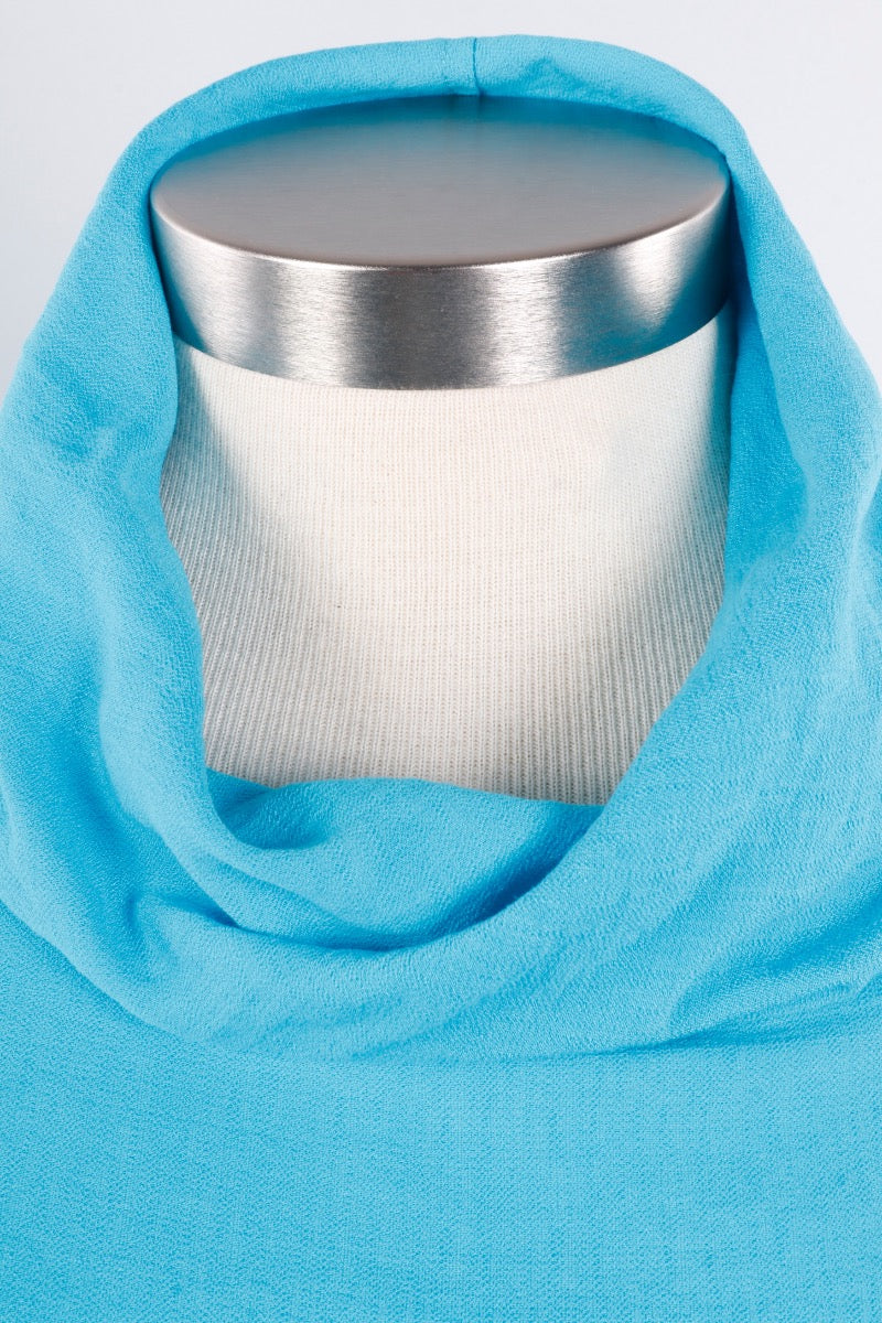 Cowl Neck Top Plus - Turquoise