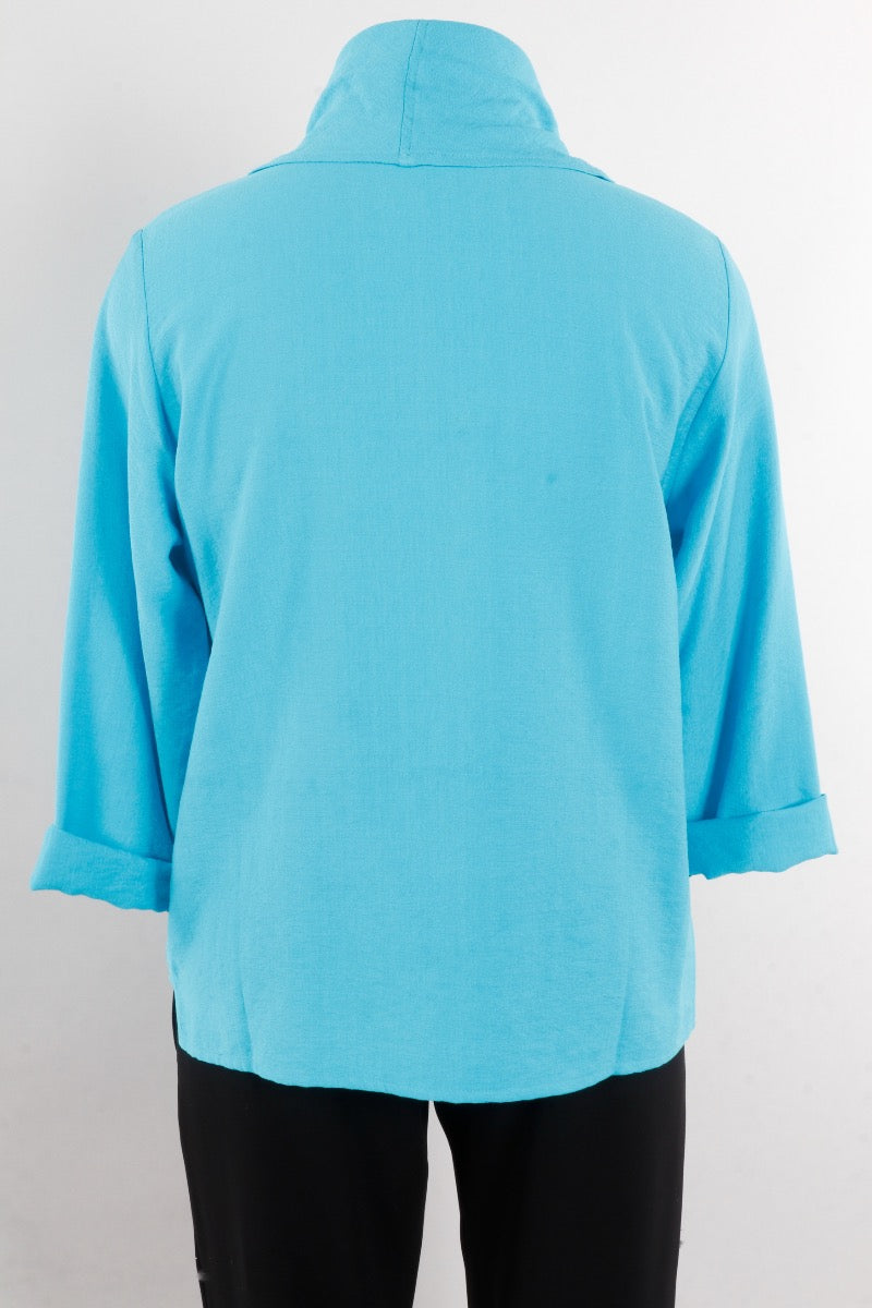 Cowl Neck Top - Turquoise