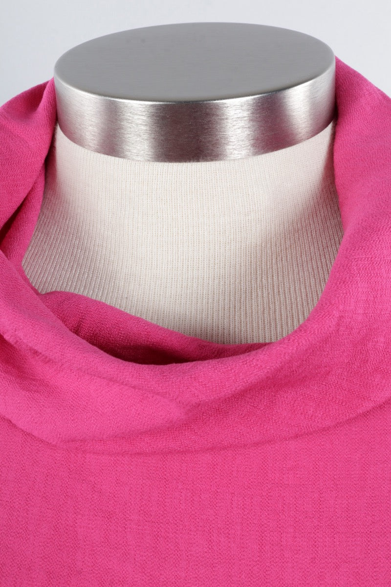 Cowl Neck Top Plus - Fuchsia