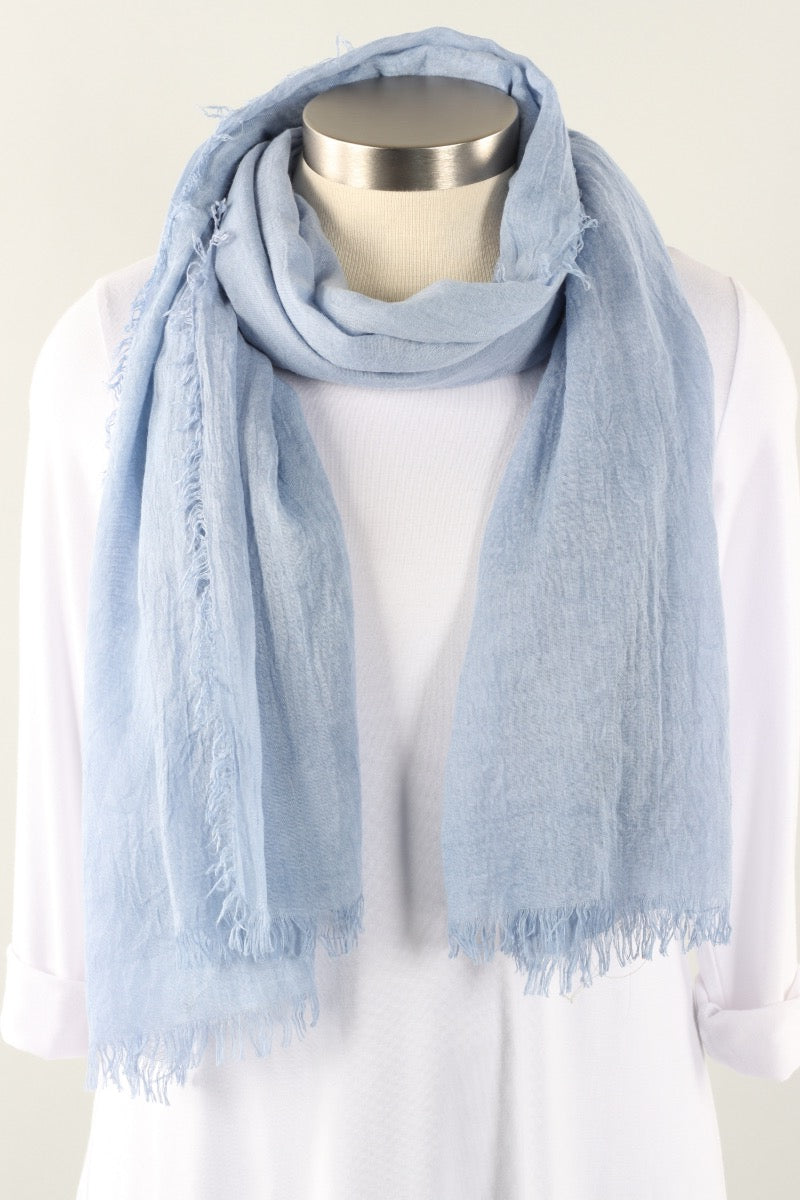 Optic Cold Dye Wrap Scarf - Denim