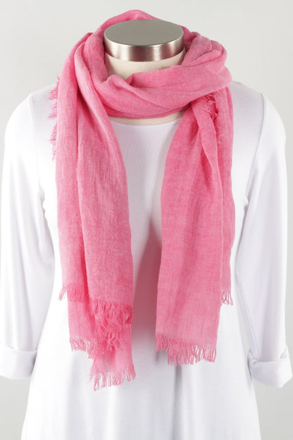 Optic Cold Dye Wrap Scarf - Pink