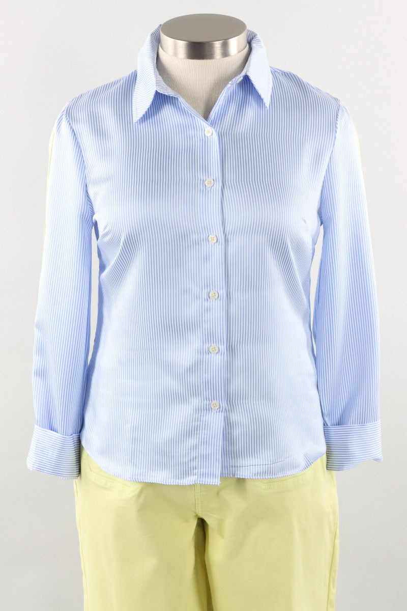 Stripe Poplin Shirt - Sky