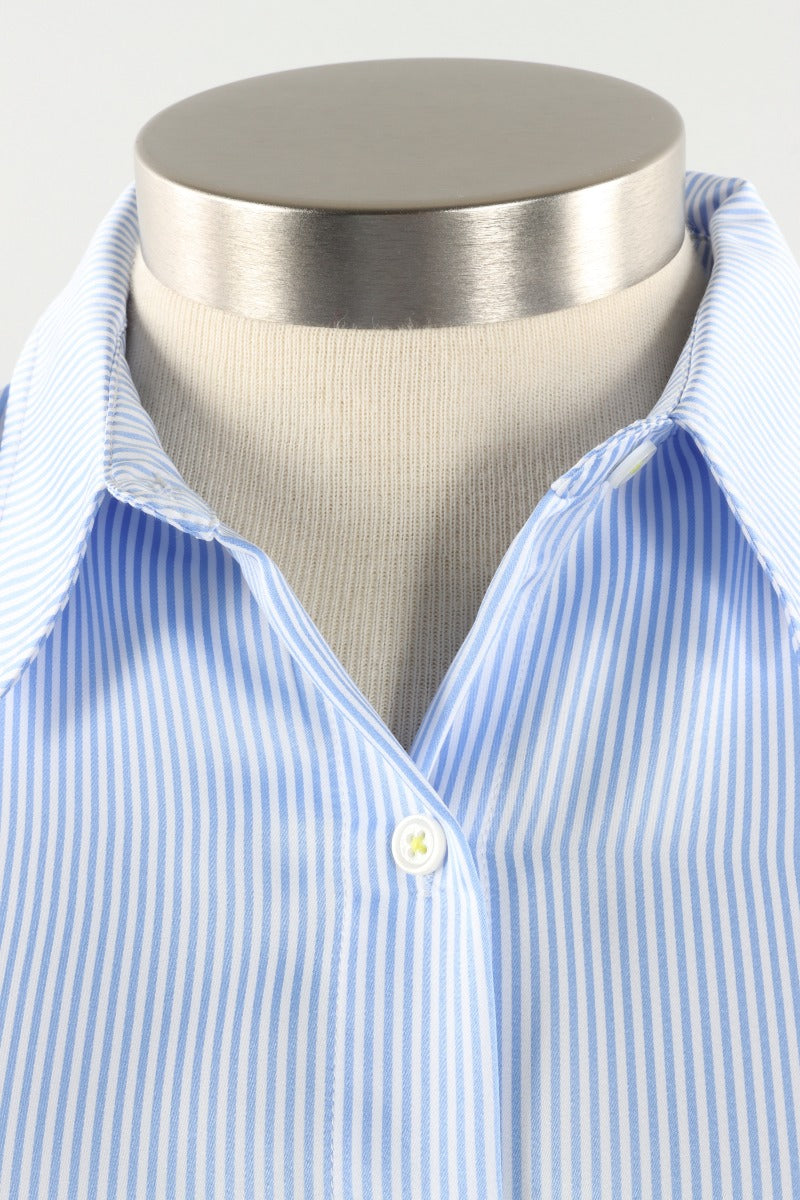Stripe Poplin Shirt - Sky