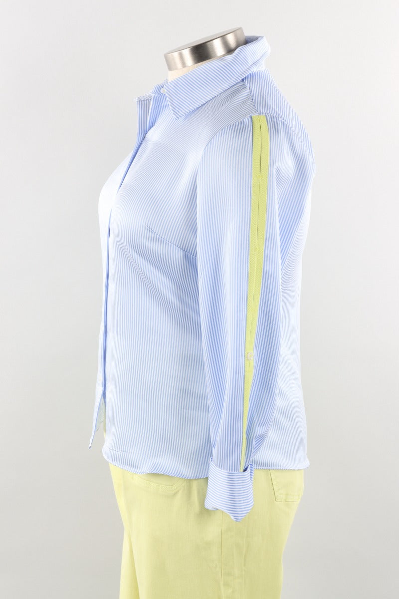 Stripe Poplin Shirt - Sky