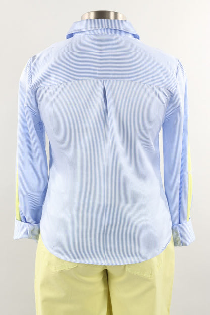 Stripe Poplin Shirt - Sky