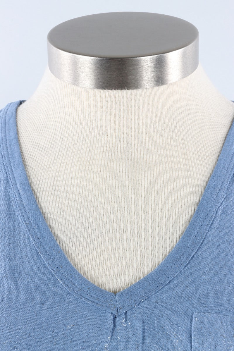 Shimmer Tank - Denim