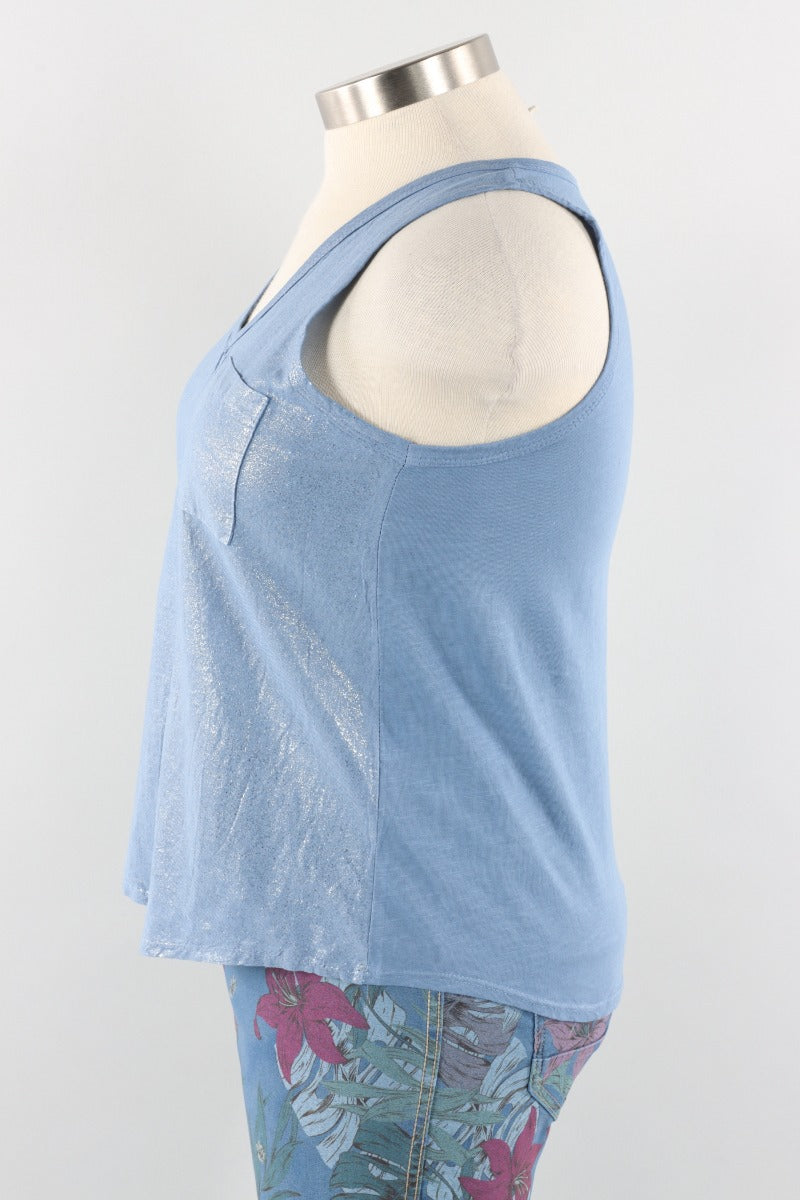 Shimmer Tank - Denim